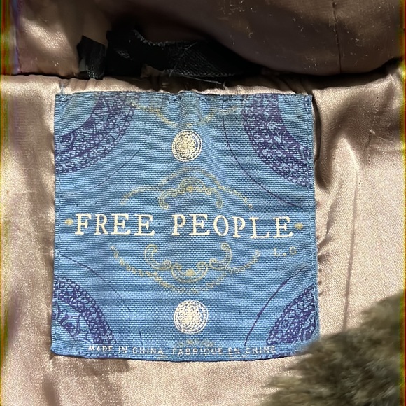 Free People large About Town Hooded faux fur leopard print coat jacket flaws - Picture 6 of 16